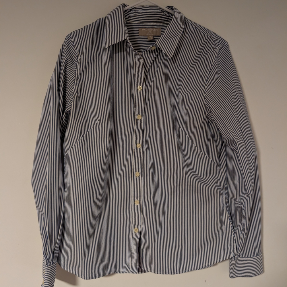 Classic Blue Striped women's Shirt